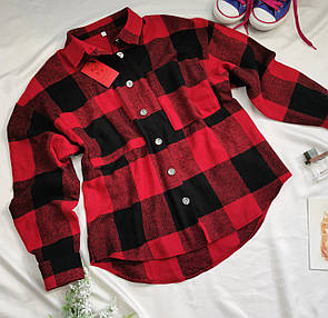 Жіноча тепла картата сорочка