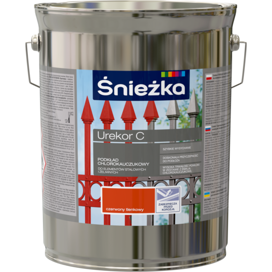 Sniezka UREKOR S - блідо-червона - антикорозійна ґрунт для сталевих та чавунних. елементів 2.5л