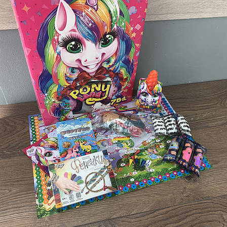 Ігровий набір для дівчаток Pony Land 7 в 1 розвиваюча настільна гра подарунковий творчості дитячий, фото 2