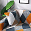 Чохол на диван універсальний для меблів колір жовтогарячий шапіто 90-140 см Код 14-0616, фото 3