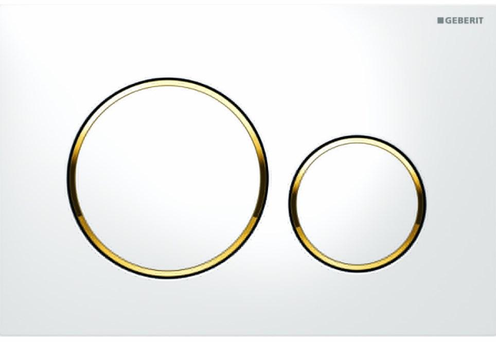 Змивна клавіша Geberit Sigma20 пластик, білий/срібло/білий