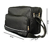 Чоловіча велика сумка А-4 чорна (2641), фото 2