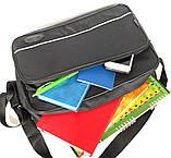 Чоловіча велика сумка А-4 чорна (2641), фото 5