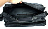 Чоловіча велика сумка А-4 чорна (2641), фото 6