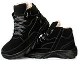 Черевики чоловічі на хутрі чорні із замком (СГБ-6ч), фото 2