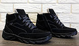 Черевики чоловічі на хутрі чорні із замком (СГБ-6ч), фото 6