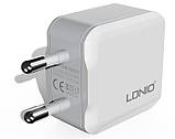 Адаптер мережевий Ldnio Micro USB cable A2201, 2USB, 2.4 A, білий, фото 4