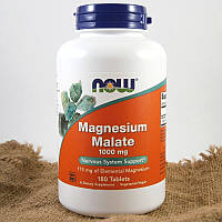 Магний малат NOW Magnesium Malate 180 таб