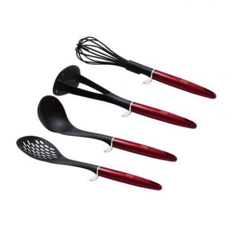 Кухонний набір BERLINGER HAUS Black Burgundy Edition Metallic Line 4 пр Колір червоний 6234BH