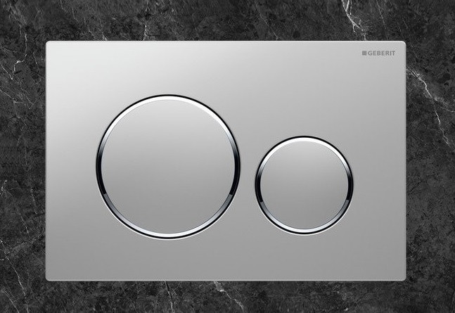 Змивна клавіша Geberit Sigma20 пластик, хром мат/хром глянц/хром мат.