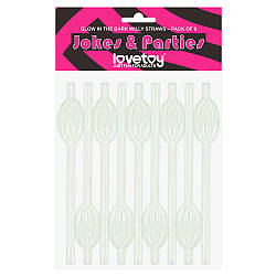 Трубочки — Glow in the Dark Pussy Straws, 9 шт.