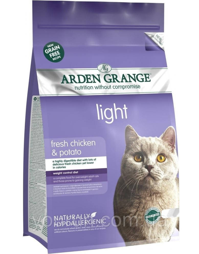 Arden (Арден Гранж) Grange Cat Light Fresh Chicken and Potato -беззерновой низькоколлорійний корм для кішок,4кг