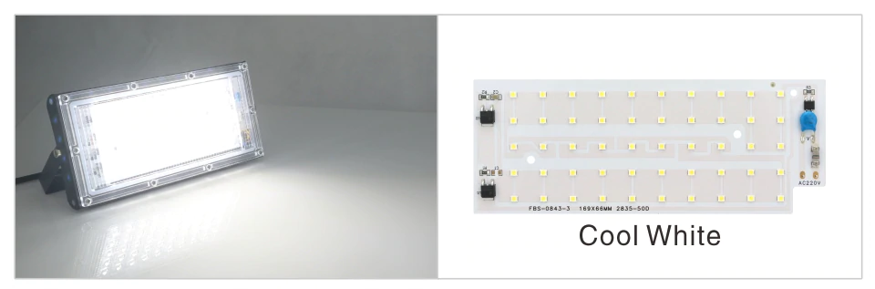 Smart IC 220v 50w 6000K Світлодіод 50 ват 220В SMD2835 170мм*65мм