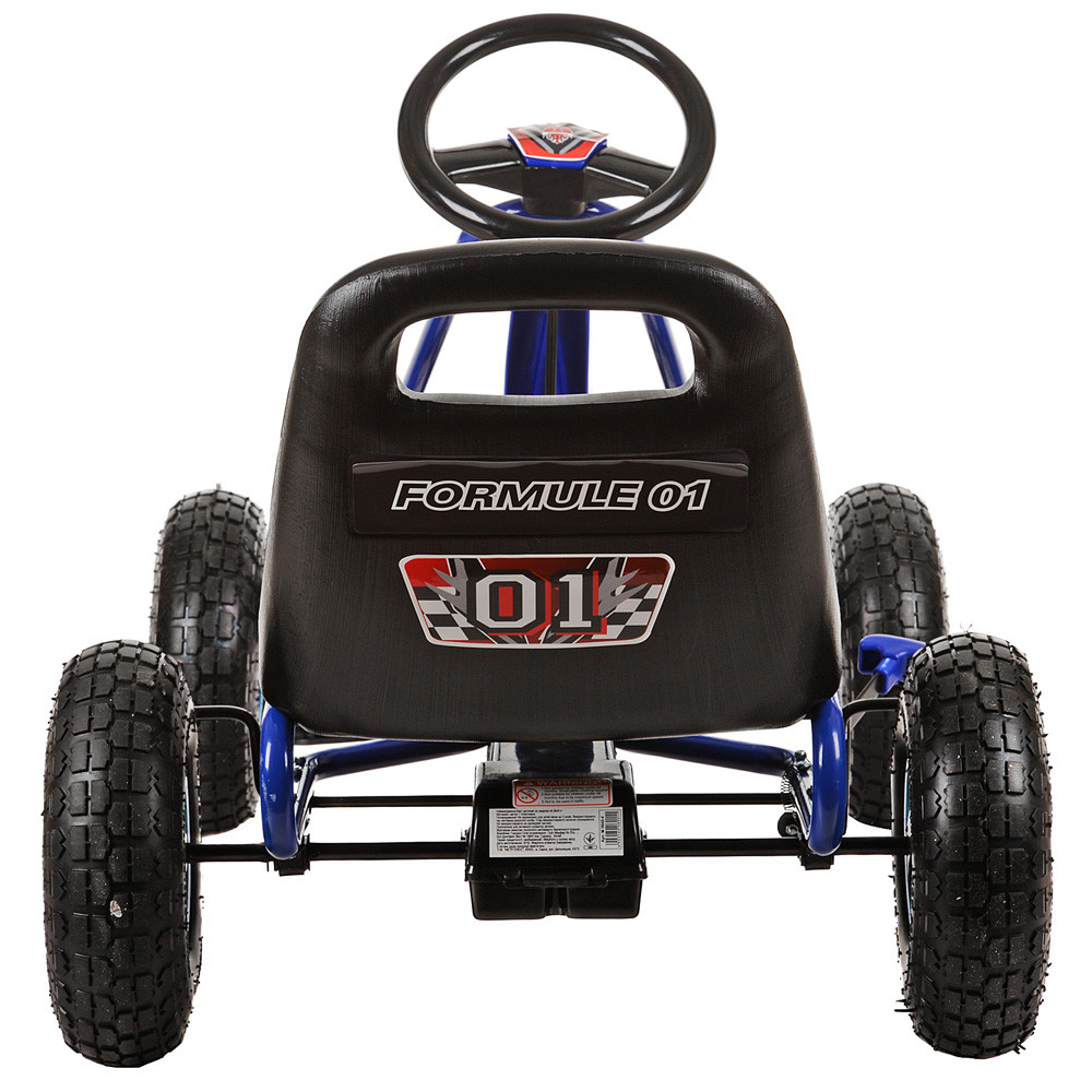 Детский педальный спортивный карт веломобиль на педалях Bambi kart M 0645-4 с надувными колесами синий** - фото 3 - id-p1260920935
