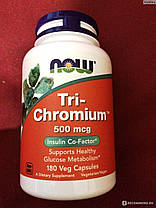 Хром NOW Tri-Chromium 500 mcg 180 капс, фото 6