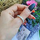 Срібна каблучка з різного кольору цирконами Доріжка, фото 2