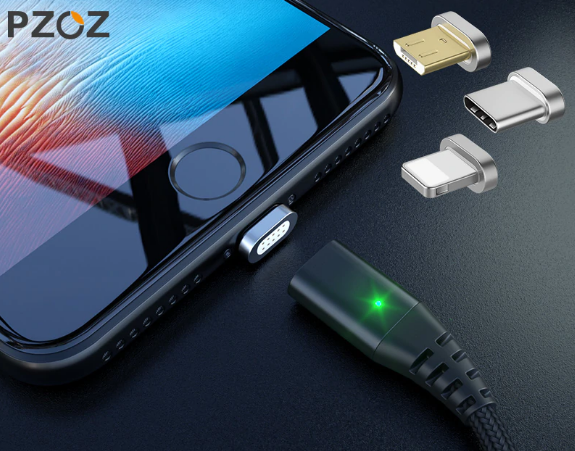 Кабель магнитный для зарядки телефона Pzoz MicroUSB Android 100см |2.4A| Черный - фото 8 - id-p1051192131