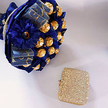 Солодкий подарунковий BOX цукерки Ferrero Rocher і Шкатулка для прикрас Золото