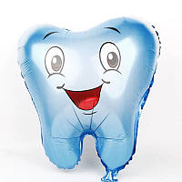 Фольгований шар Зубик синій 50 см