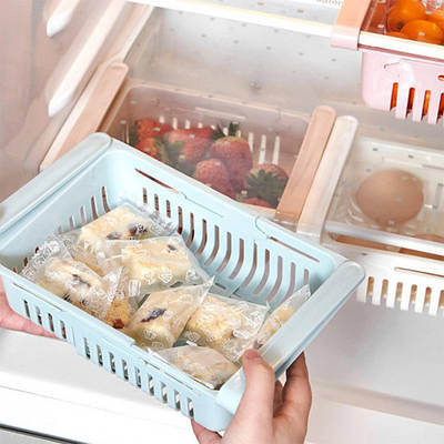 Контейнер органайзер для холодильника підвісний розсувний Stretchable Hanging Storage Rack 183123