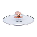 Каструля з кришкою з нержавіючої сталі Kamille KM-4933 4.5л Якісна каструля для індукції та газу, фото 2