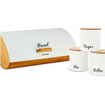 Хлібниця з ємностями Біла Kamille 1118, фото 3