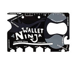 Мультитул Кредитка 18 в 1 Wallet Ninja Кишеньковий Інструмент Виживання
