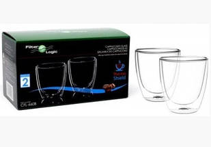 Набір склянок для капучино Filter Logic Cappuccino 2 шт. 300 ml