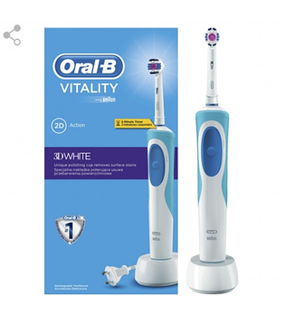 Електрична зубна щітка Oral-B Vitality 3D White, 2D Action BRAUN (KG-136)