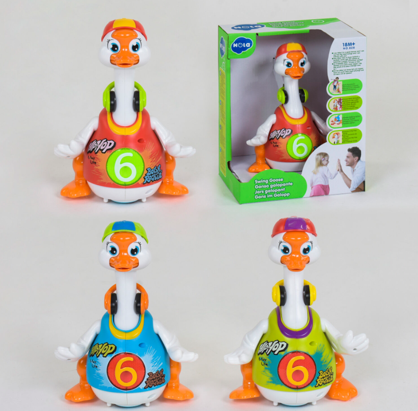 Музичний гусак 828 говорить англійською, співає хіп-хоп пісні, підсвітка, фото 1