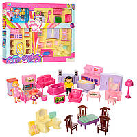 Мебель игрушечная для кукольного домика 16811, 3 фигурки
