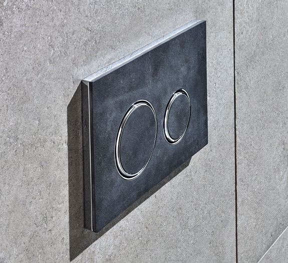 Змивна клавіша Geberit Sigma21, хром/сланець Mustang