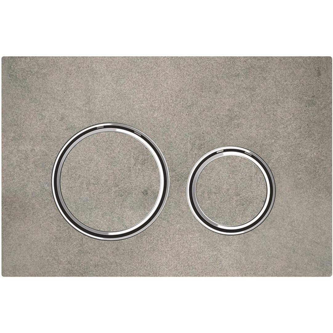 Змивна клавіша Geberit Sigma21, хром/бетон