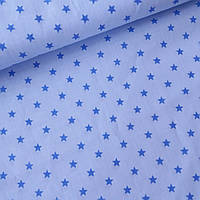 Тканина з блакитними зірками на світло-блакитному тлі, ш. 160 см