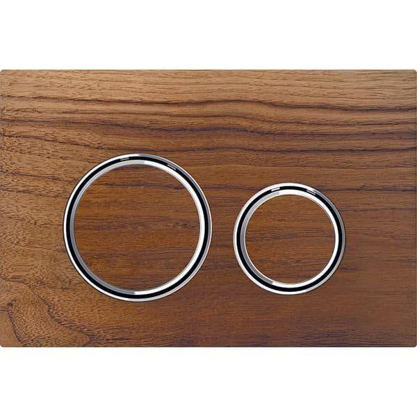 Змивна клавіша Geberit Sigma21, хром/чорний горіх