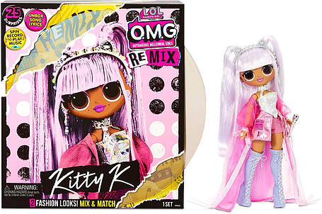 Лялька ЛОЛ ОМГ Королева Кітті Ремікс з музикою L. O. L. Surprise! O. M. G. Remix Kitty K Fashion 567240, фото 2