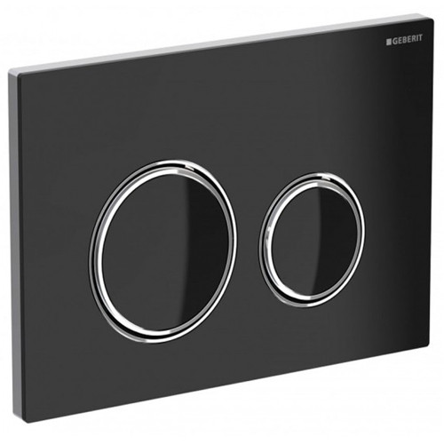Змивна клавіша Geberit Sigma21, хром/чорний