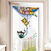 Вінілові наклейки на стіну, меблі, вітрину, вікна "світ котів" 93*79 см (лист 60см*90см), фото 2