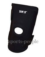 Наколенник (фиксатор коленного сустава) DKS №9836, открытое колено, ребра жесткости, регулируется, 26*16, 1шт.