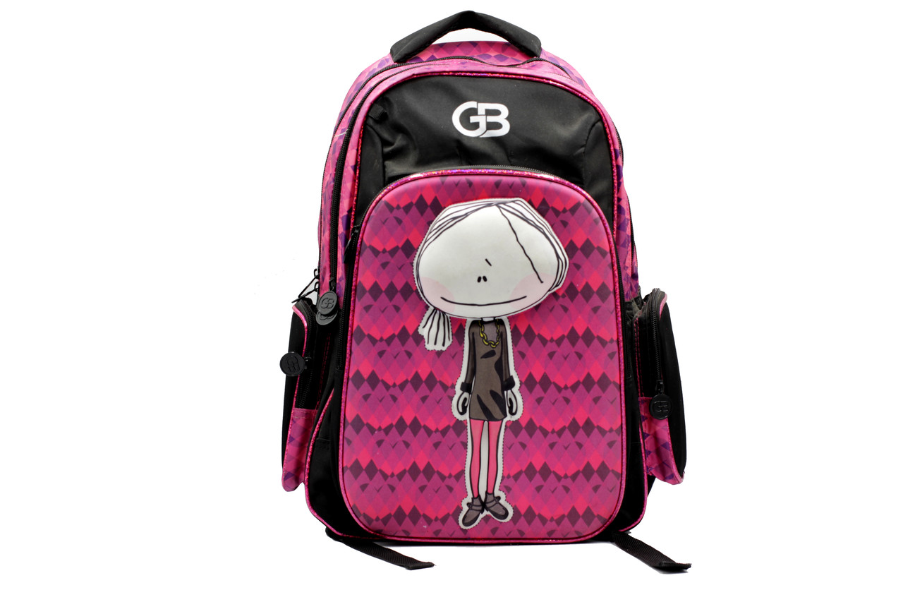 Шкільний рюкзак із пеналом для дівчинки середніх класів рожевий, фіолетовий дитячий шкільний портфель