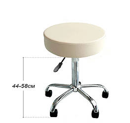Стільчик без спинки табурет для косметолога стілець для перукаря для майстра тату студії стільці майстри 105 Бежевий
