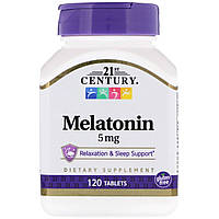 ОРИГІНАЛ!21st Century, Мелатонін ,3 мг 120 таблеток виробництва США