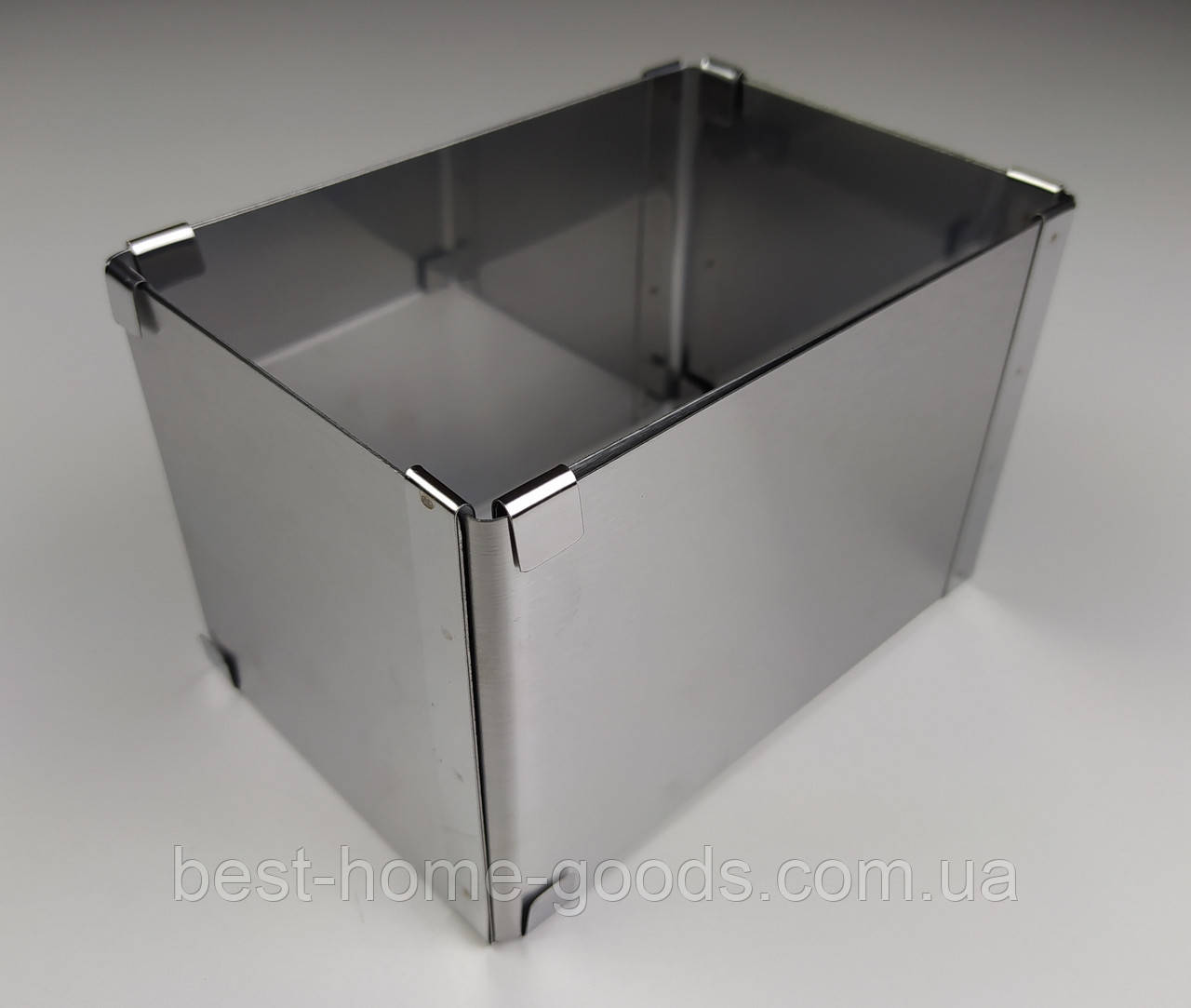 Розсувна форма для випічки прямокутна 10×15 см | нержавіюча сталь | висота 10 см | регулюється до 18×28 см | Форма для тортів, фото 1