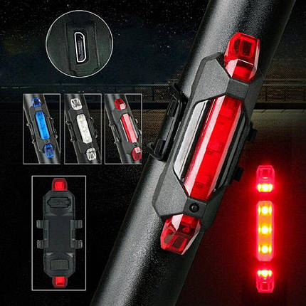 USB ВЕЛО ФОНАР Стоп Мигалка для велосипеда, фото 1