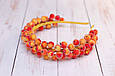 Обруч для волосся / ободок на голову з ягодами горобини помаранчевий 305, фото 2