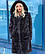 Норкова натуральна шуба 100 см. З капюшоном, колір графіт, фото 7