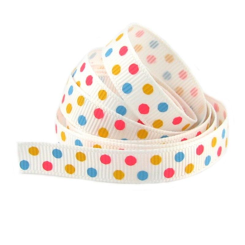 Репсова стрічка з принтом 9мм відріз 1м LR09034-2, фото 1