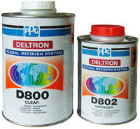 Лак акриловый PPG Deltron D800 MS с отвердителем Deltron LS D802 (арт.D800/E1\D802)