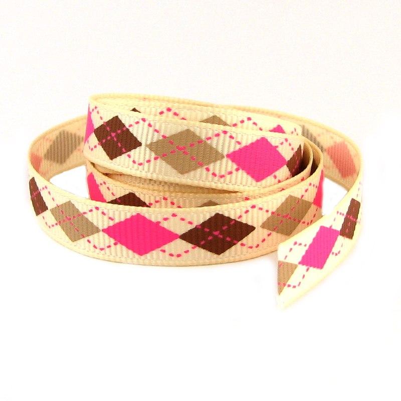 Репсова стрічка з принтом 9мм відріз 1м LR09035-2, фото 1