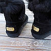 ТОЛЬКО 32, 33 Натуральна замша уггі чорні черевики дитячі чобітки уггі дитячі для хлопчика для дівчинки, фото 4